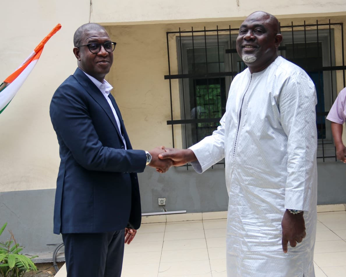 Terminal San Pedro — Dr Kassogué Daouda (PCA Interpêche-CI) et Roméo Koman (chef de service Terminal Pêche, Port autonome de San Pedro)